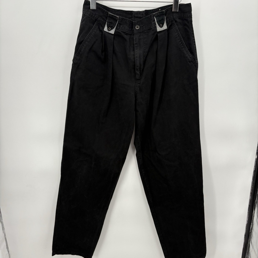 Vintage 80s 90s Ocean Pacific Pleated Black Jeans Zip Cotton‎ Mens Size 32" #4J